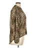 Dots Animal Print Brown Long Sleeve Blouse Size XL - photo 4