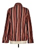 Unbranded 100% Polyester Stripes Brown Orange Long Sleeve Blouse Size L - photo 2