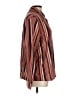 Unbranded 100% Polyester Stripes Brown Orange Long Sleeve Blouse Size L - photo 4