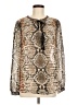 Hale Bob Brown Long Sleeve Blouse Size M - photo 1