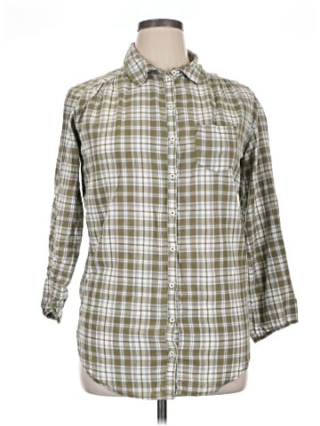 Divided by H&M 3/4 Sleeve Button-Down Shirt (view 1)