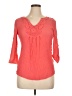 Spense Orange 3/4 Sleeve Blouse Size XL - photo 1