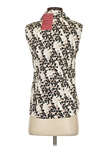 212 Collection Sleeveless Button-Down Shirt (view 2)
