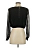 Smith 100% Silk Black Long Sleeve Silk Top Size 4 - photo 2