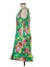 Talbots 100% Polyester Print Green Cocktail Dress Size 8 - photo 5