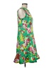 Talbots 100% Polyester Print Green Cocktail Dress Size 8 - photo 4