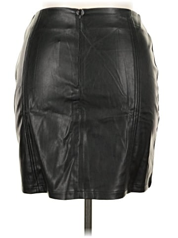MANGOPOP Collection Faux Leather Skirt (view 2)