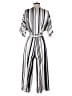 Lavender Brown Stripes Ivory Jumpsuit Size S - photo 2