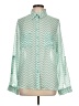 Wishful Park 100% Polyester Chevron-herringbone Green Long Sleeve Blouse Size L - photo 1