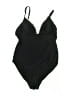 Kona Sol Chevron-herringbone Black One Piece Swimsuit Size M - photo 1