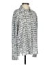 T Tahari 100% Polyester Print Silver Long Sleeve Blouse Size XS - photo 1
