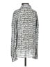 T Tahari 100% Polyester Print Silver Long Sleeve Blouse Size XS - photo 2
