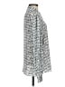 T Tahari 100% Polyester Print Silver Long Sleeve Blouse Size XS - photo 4