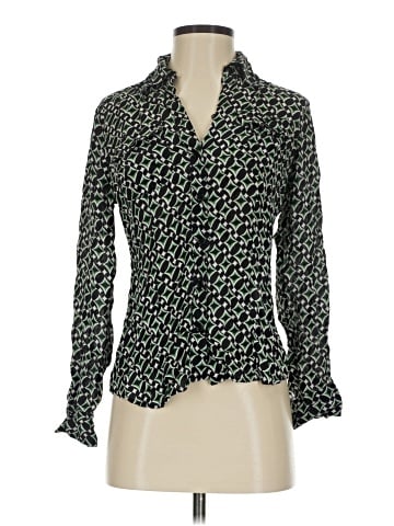 AK Anne Klein Long Sleeve Silk Top (view 1)