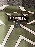Express Outlet 100% Polyester Chevron-herringbone Green Long Sleeve Blouse Size S - photo 7