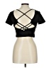 Revival Black Short Sleeve Top Size L - photo 2