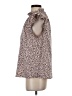 Lovely J 100% Polyester Animal Print Brown Pink Sleeveless Blouse Size S - photo 5