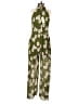 Monteau 100% Polyester Floral Green Jumpsuit Size XS - photo 2