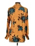 Zara Floral Gold Long Sleeve Blouse Size XS - photo 2