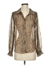 Vince Camuto 100% Polyester Metallic Gold Long Sleeve Blouse Size XS - photo 1