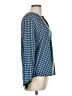 Ann Taylor Blue Long Sleeve Blouse Size M - photo 4