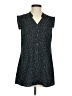 CAbi 100% Polyester Stars Teal Sleeveless Blouse Size S - photo 1