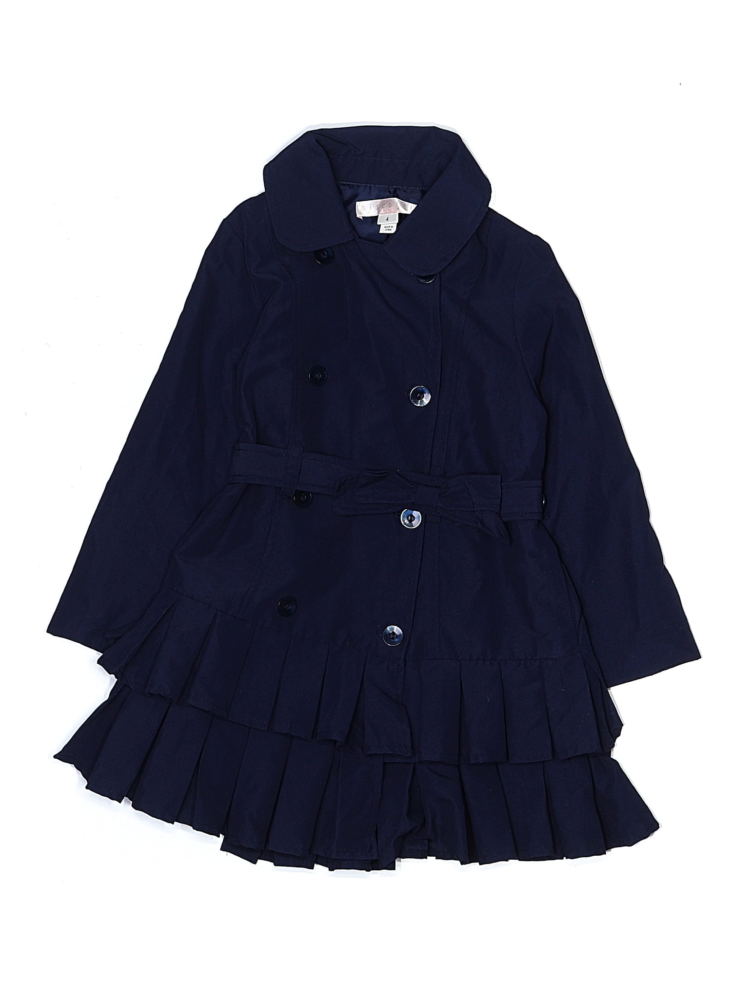 Robe En Soie Bleue Biscotti Collezioni Taille 14 – Bordure Rosette, Occasion Très Bon état