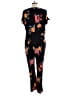 Just Fab Floral Black Jumpsuit Size XL - photo 2