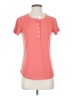 CAbi Pink Short Sleeve Henley Size S - photo 1