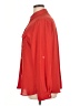 Ann Taylor LOFT 100% Polyester Red Long Sleeve Blouse Size XL - photo 5