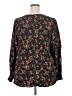 Something Navy 100% Viscose Floral Black Long Sleeve Blouse Size XXL - photo 2