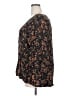 Something Navy 100% Viscose Floral Black Long Sleeve Blouse Size XXL - photo 5