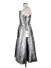 Mac Duggal 100% Polyester Metallic Silver Cocktail Dress Size 12 - photo 5