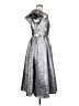 Mac Duggal 100% Polyester Metallic Silver Cocktail Dress Size 12 - photo 4