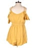 Shein 100% Cotton Solid Yellow Romper Size 6 - photo 2