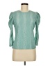 Charmed Hearts Teal 3/4 Sleeve Blouse Size M - photo 1
