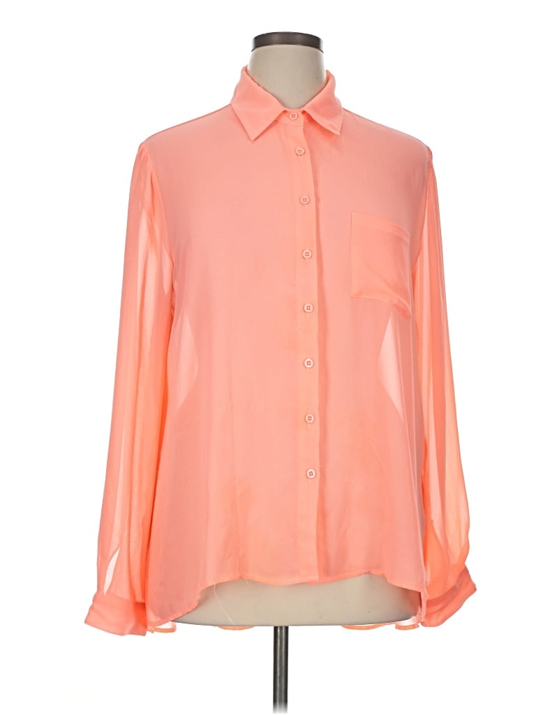 Pre-owned Bongo Long Sleeve Blouse In Orange