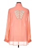 Bongo 100% Polyester Color Block Orange Long Sleeve Blouse Size 1X - photo 2