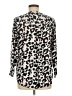 Talbots 100% Polyester Animal Print Black Long Sleeve Blouse Size M - photo 2