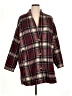 Natural Reflections Plaid Burgundy Poncho Size 1X - photo 1