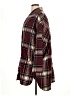 Natural Reflections Plaid Burgundy Poncho Size 1X - photo 5