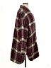 Natural Reflections Plaid Burgundy Poncho Size 1X - photo 4