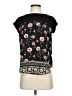 Rewind 100% Polyester Floral Black Short Sleeve T-Shirt Size S - photo 1