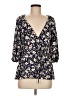 Monsoon 100% Polyester Blue 3/4 Sleeve Blouse Size M - photo 1
