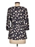Monsoon 100% Polyester Blue 3/4 Sleeve Blouse Size M - photo 2