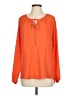 MICHAEL Michael Kors 100% Polyester Orange Long Sleeve Blouse Size 4 - photo 1