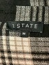 1.State Plaid Black Long Sleeve Blouse Size M - photo 7