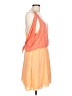 BCBGeneration 100% Rayon Color Block Orange Casual Dress Size L - photo 4
