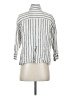 Chico's 100% Linen Stripes Ivory 3/4 Sleeve Button-Down Shirt Size Sm (0) - photo 2