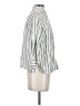 Chico's 100% Linen Stripes Ivory 3/4 Sleeve Button-Down Shirt Size Sm (0) - photo 4